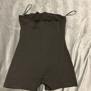 Black Women's Slimming Bodysuit Romper - Unbranded